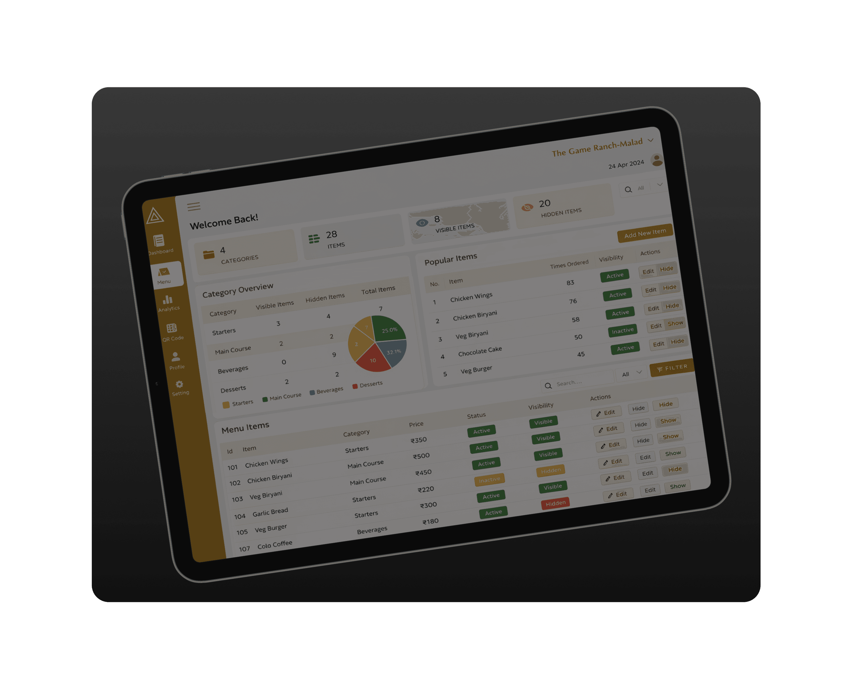 Digital Menu
