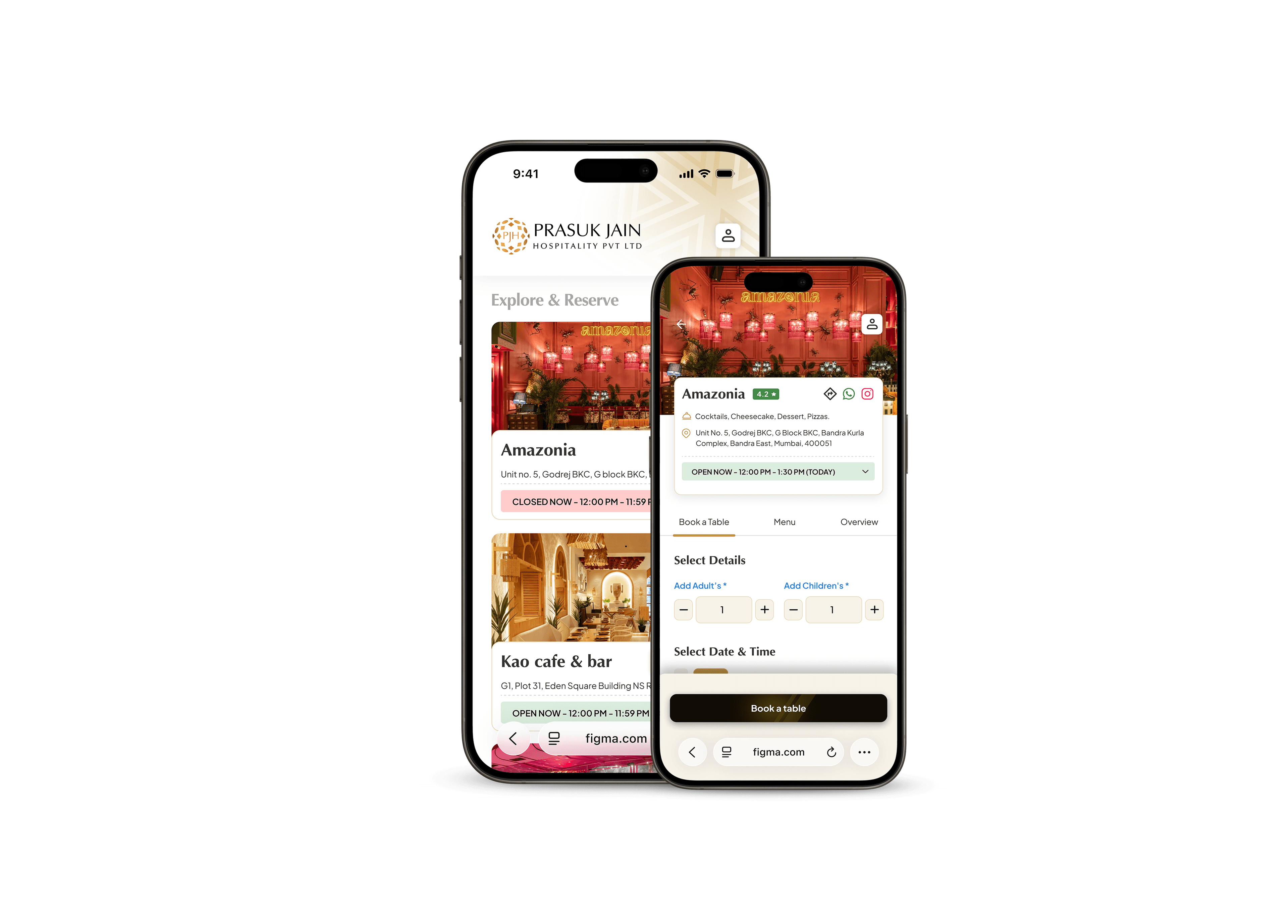 Reservation App Interface